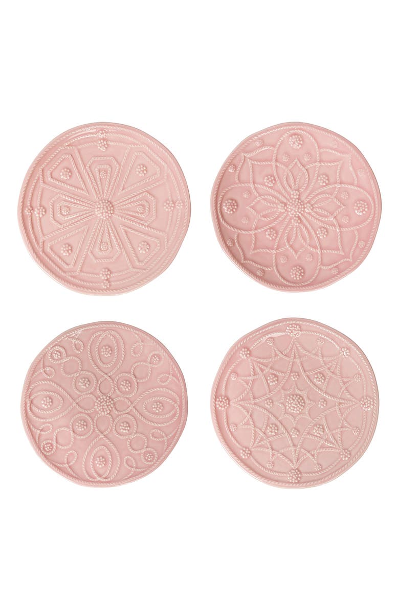 Juliska Jardins du Monde Set of 4 Side/Cocktail Plates, Main, color, Blush