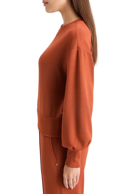 Scotch & Soda Balloon Sleeve Sweatshirt In Rust