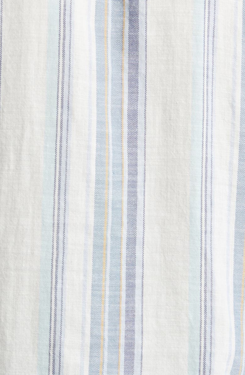 Rails Amalfi Stripe Short Sleeve Cotton Button-Up Shirt, Alternate, color, Halo Coastal Blue Stripe