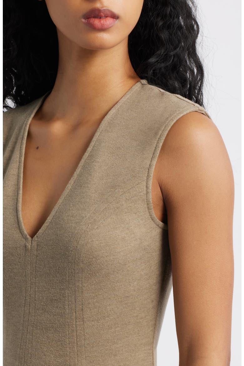 Sleeveless A-Line Knit Dress, Alternate, color, MOCHA