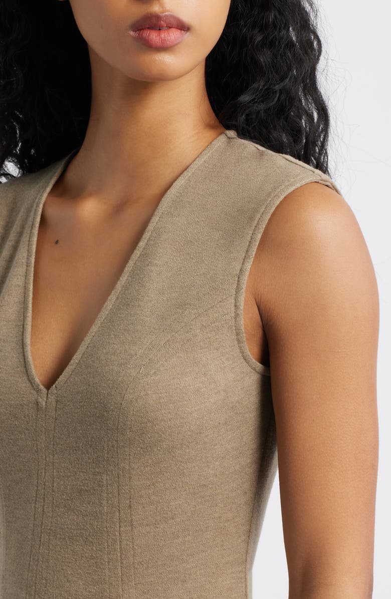 FREEMARKET Sleeveless A-Line Knit Dress, Alternate, color, Mocha