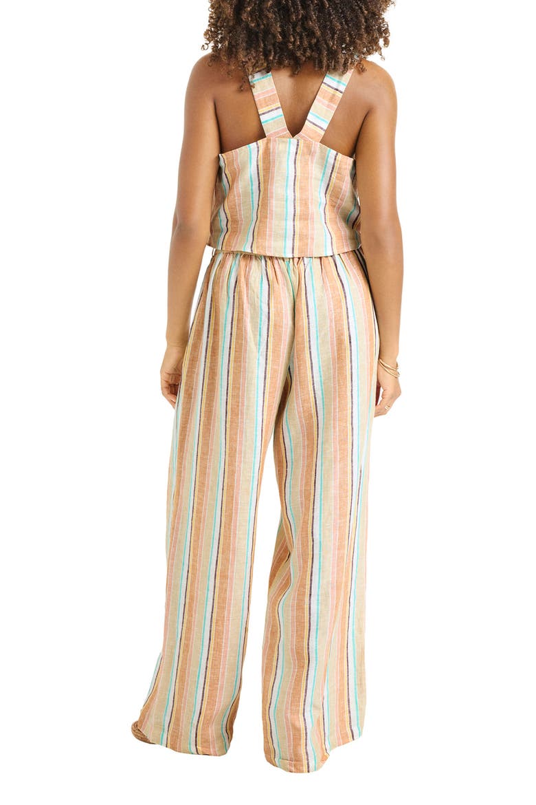 The Getaway Linen Cover-Up Pants, Alternate, color, SAND DUNES STRIPE