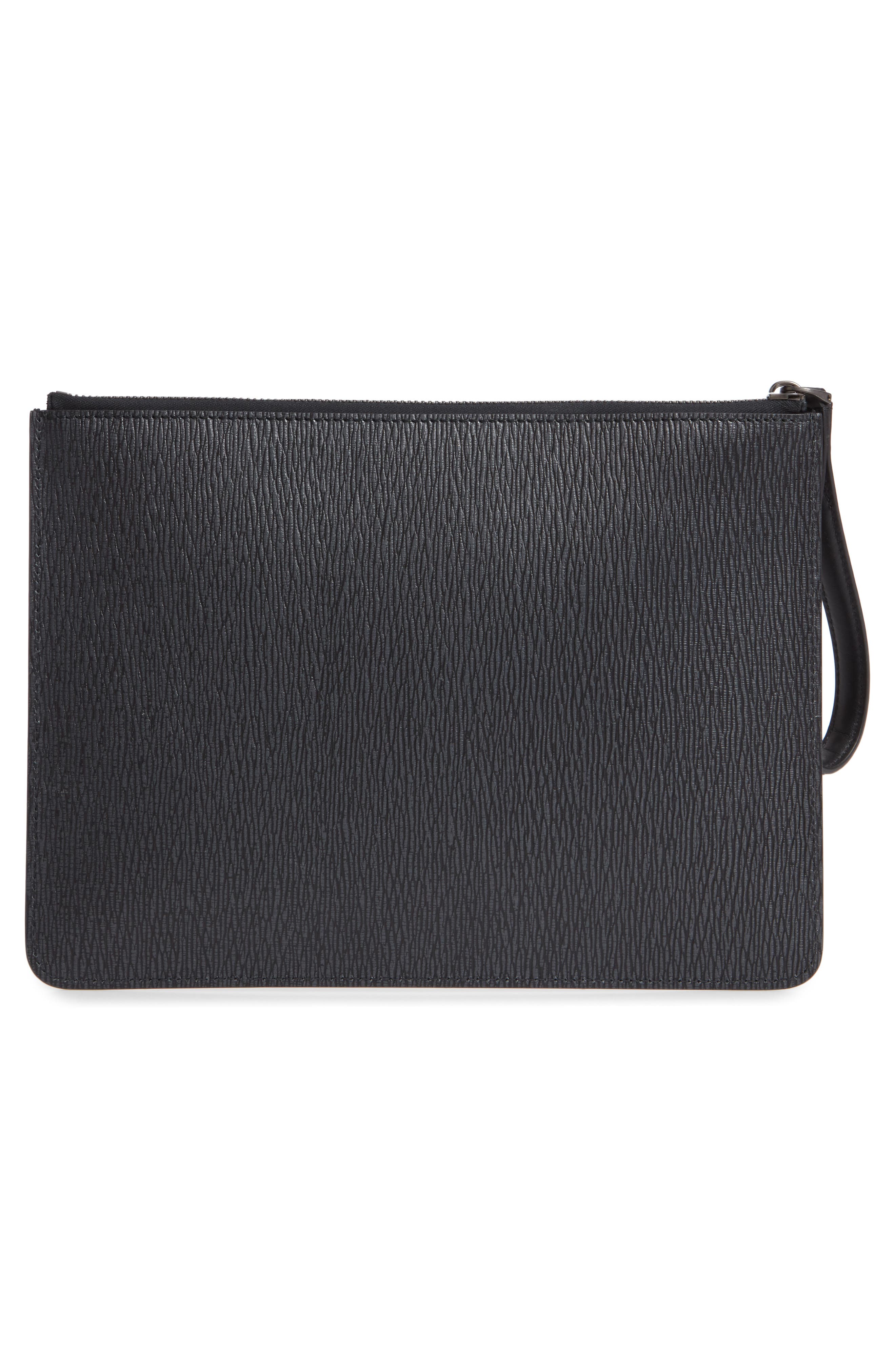 FERRAGAMO Salvatore Ferragamo Revival 3.0 Leather Zip Pouch, Alternate, color, 