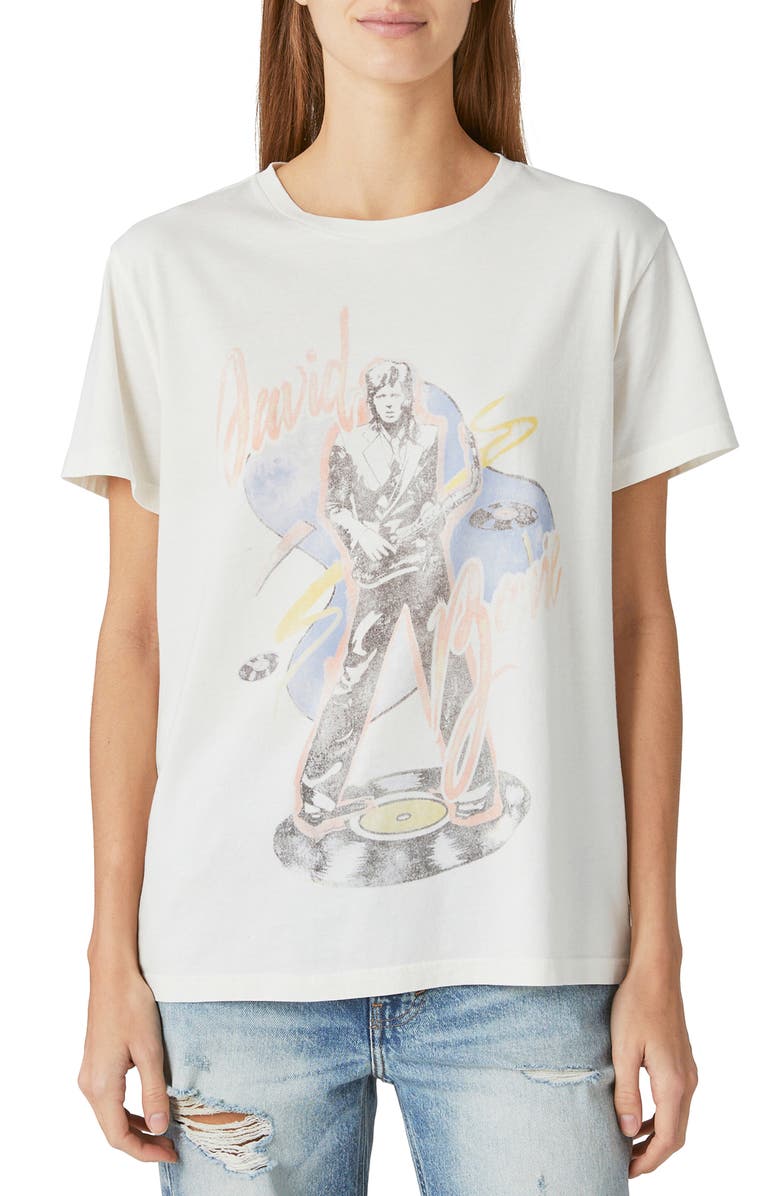 Lucky Brand Bowie Saxophone Graphic Boyfriend Tee, Main, color,