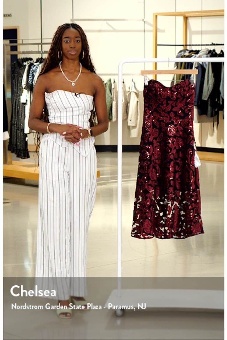 Sadie Floral Sequin Strapless A-Line Dress video