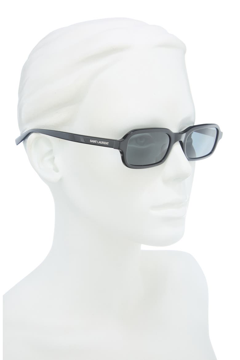 SL 908 Rectangle Sunglasses, Alternate, color, BLACK