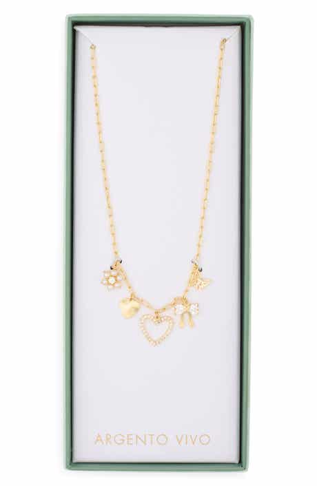 Heart and Bow Charm Necklace