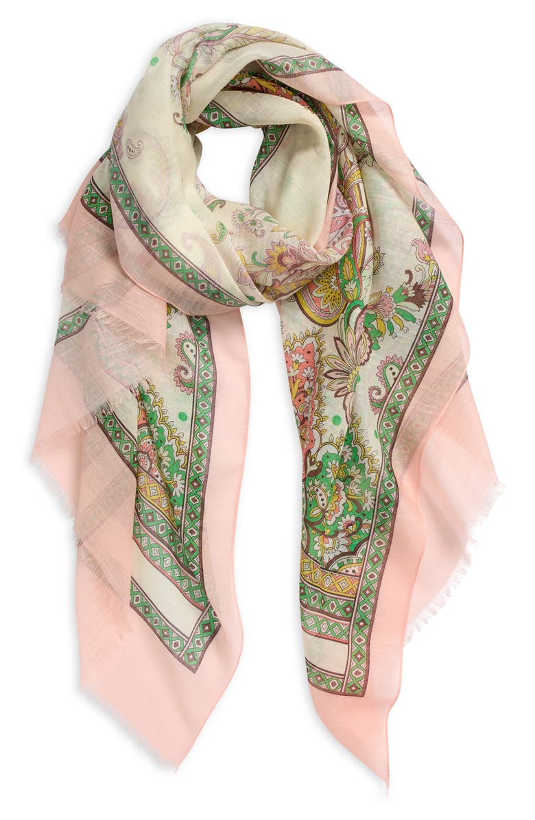 Etro Nabucco Paisley Modal Blend Scarf, Alternate, color,