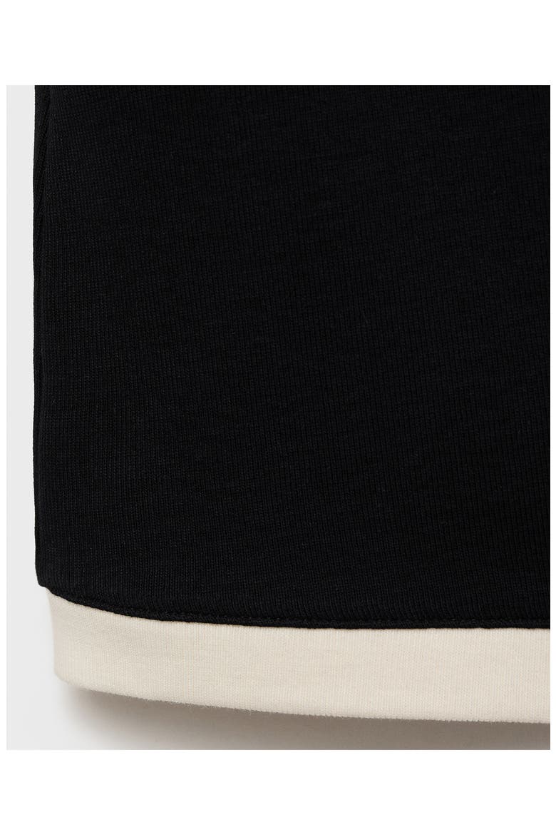 Contrast Knit Miniskirt, Alternate, color, BLACK