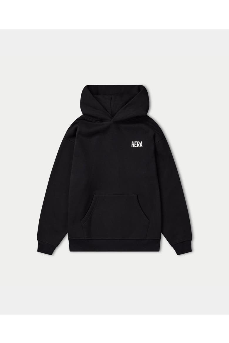 Staple Long Sleeve Oversized Hoodie, Alternate, color, Black