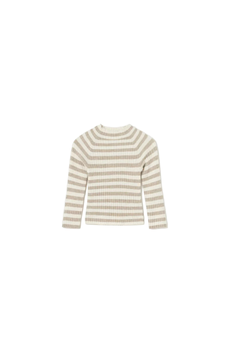 Mayoral Striped Knit Mockneck, Main, color, Grey