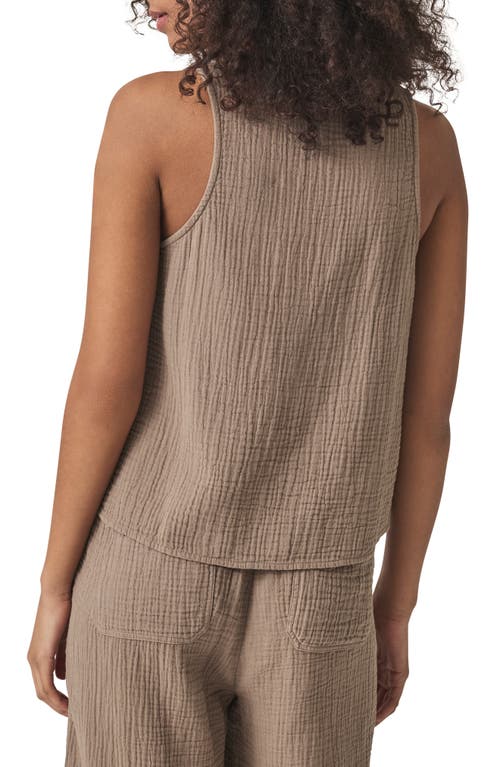 Splendid Kit Cotton Gauze Tank In Brown