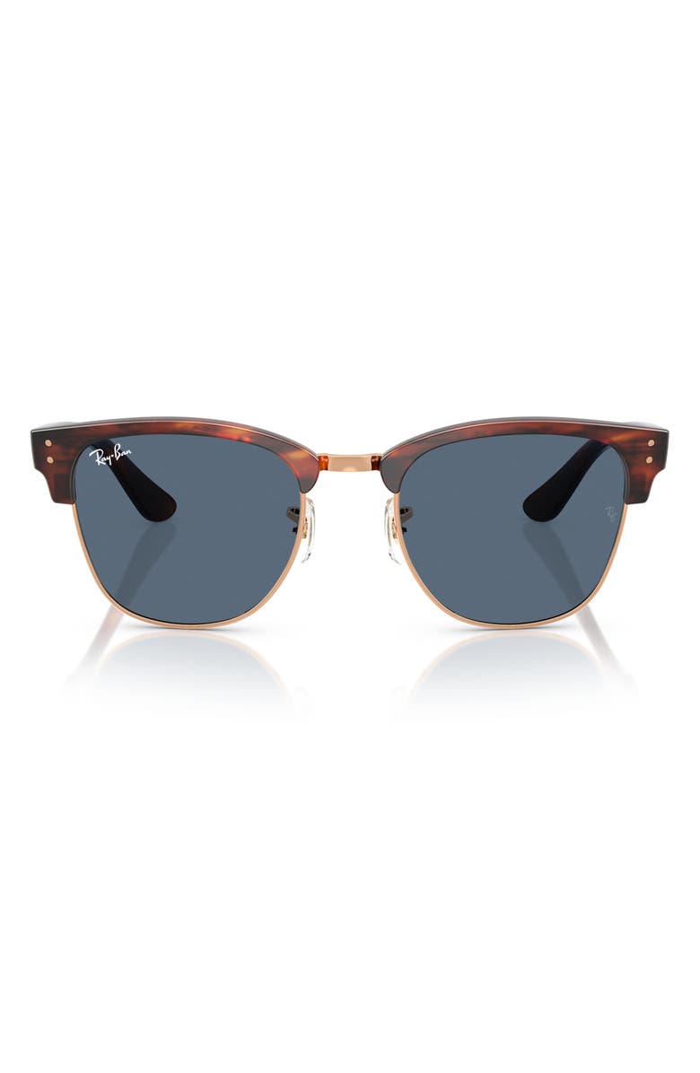 Ray-Ban 47mm Polarized Square Sunglasses, Main, color, Dark Blue