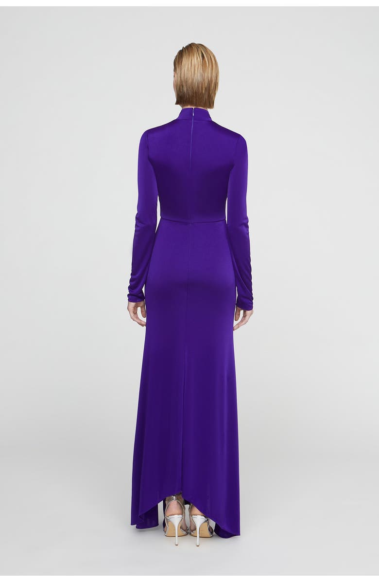 HALSTON Mya Long Sleeve Jersey Dress, Alternate, color, Blue Violet