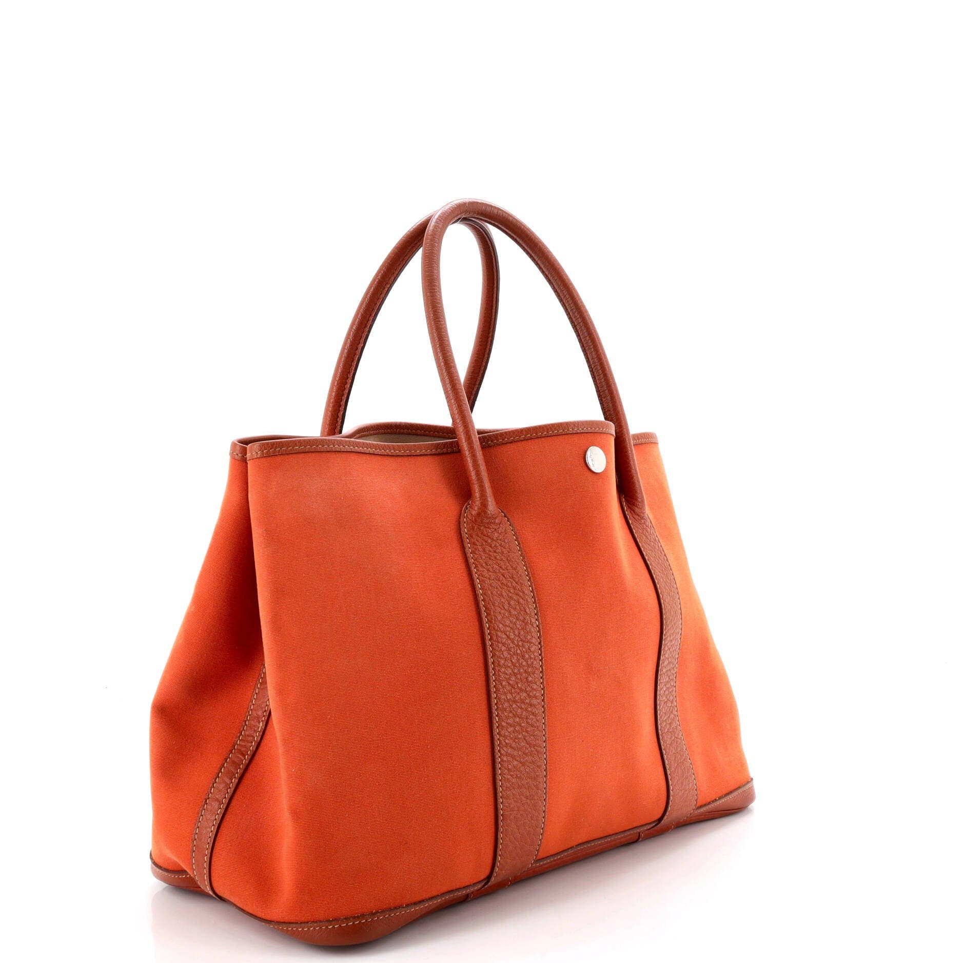 Pre-Owned Hermes Garden Party Tote Toile and Leather 36, Alternate, color, Potiron