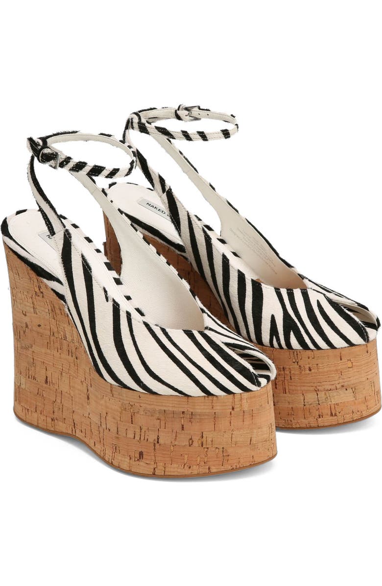 Naked Wolfe Tansy White Patent, Alternate, color, Zebra