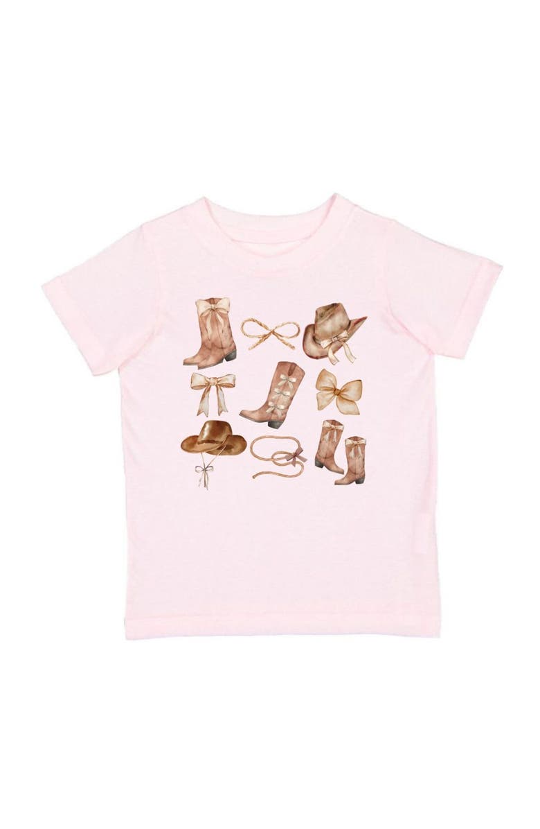 Sweet Wink Cowgirl Cutie Short Sleeve T-Shirt, Main, color, Ballet Pink
