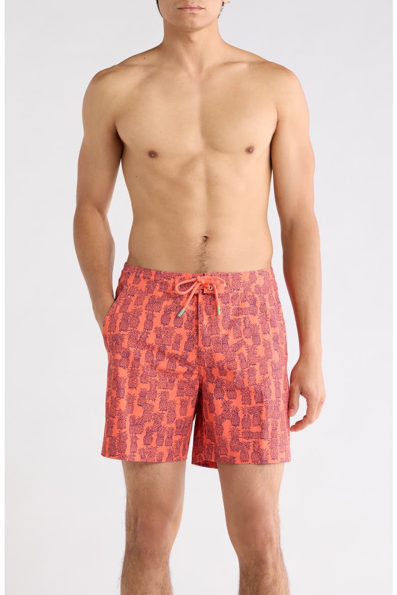 Anana Day Swim Trunks, Main, color, PAPAYA