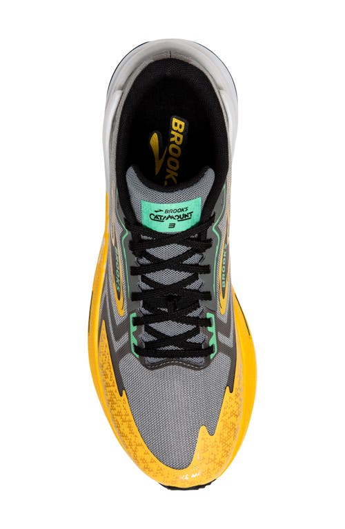 Brooks Catamount 3 Trail Running Shoe In Lemon Chrome/sedona Sage
