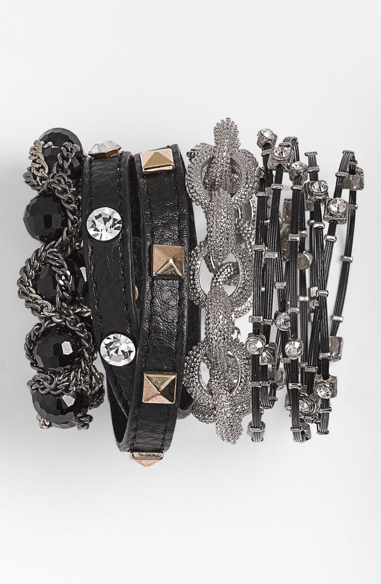 Seasonal Whispers Crystal & Metal Bangles, Alternate, color, 