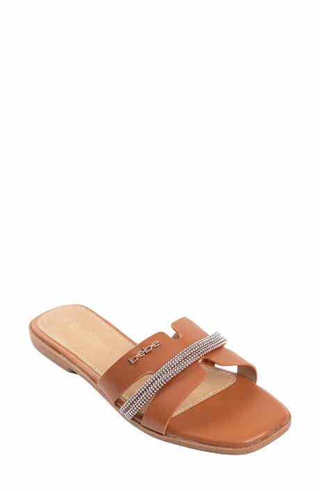 bebe Rhinestone Slide Sandal