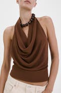 MANGO Coris Draped Halter Top