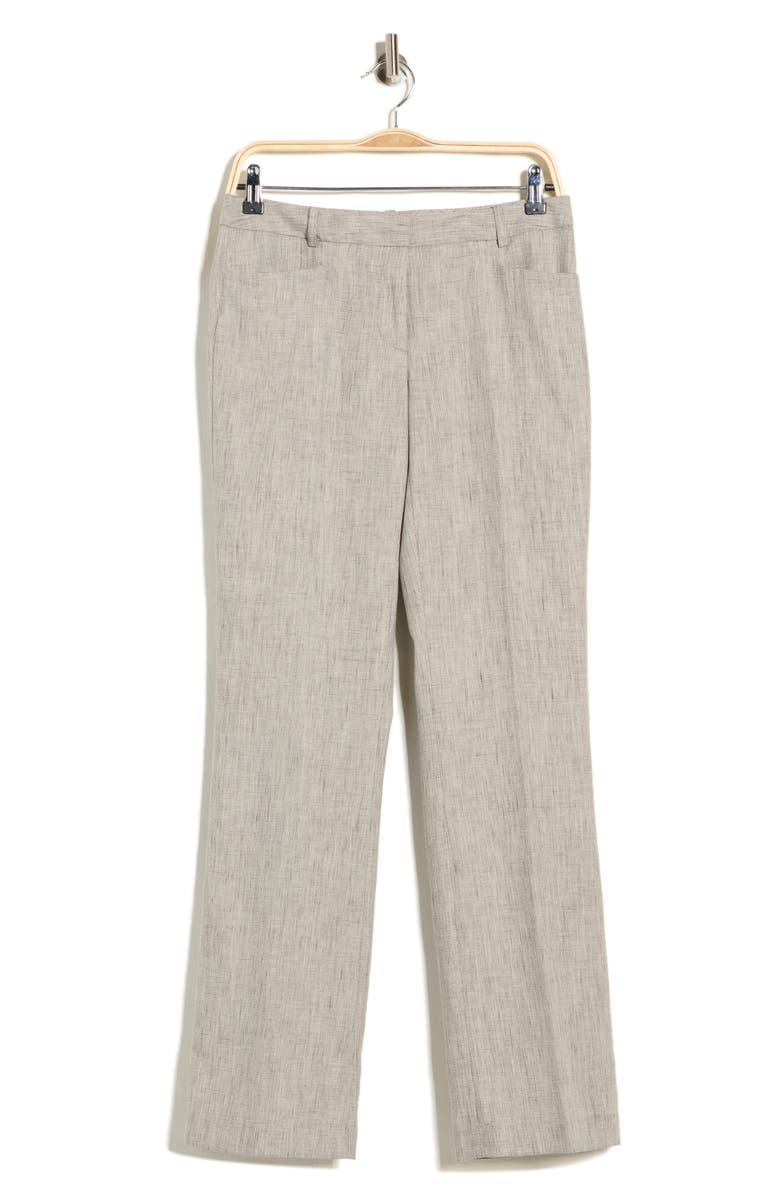 DKNY Flat Front Pants, Main, color, Black/ Coconut