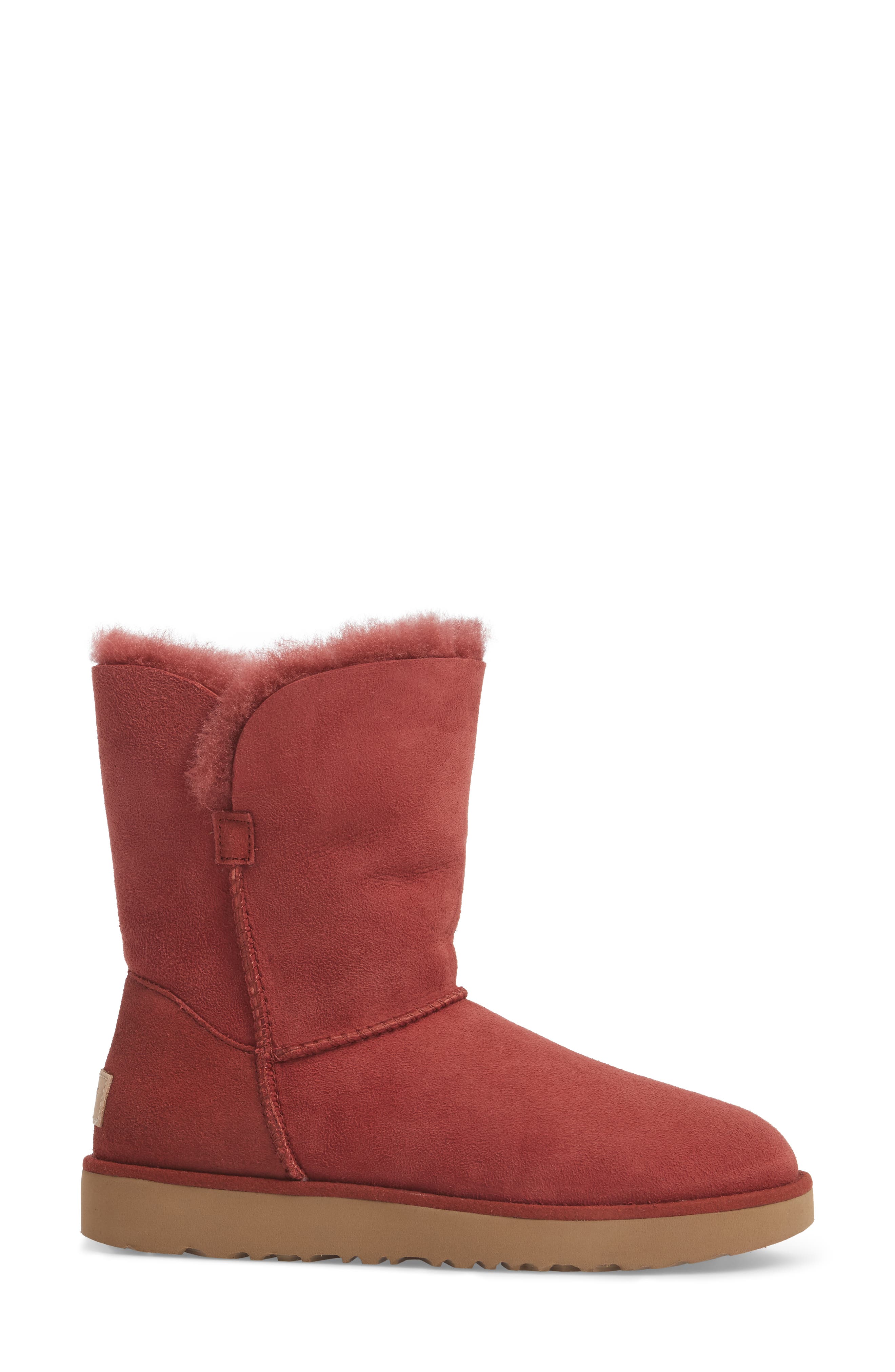 Classic Cuff Short Boot, Alternate, color, RED CLAY SUEDE