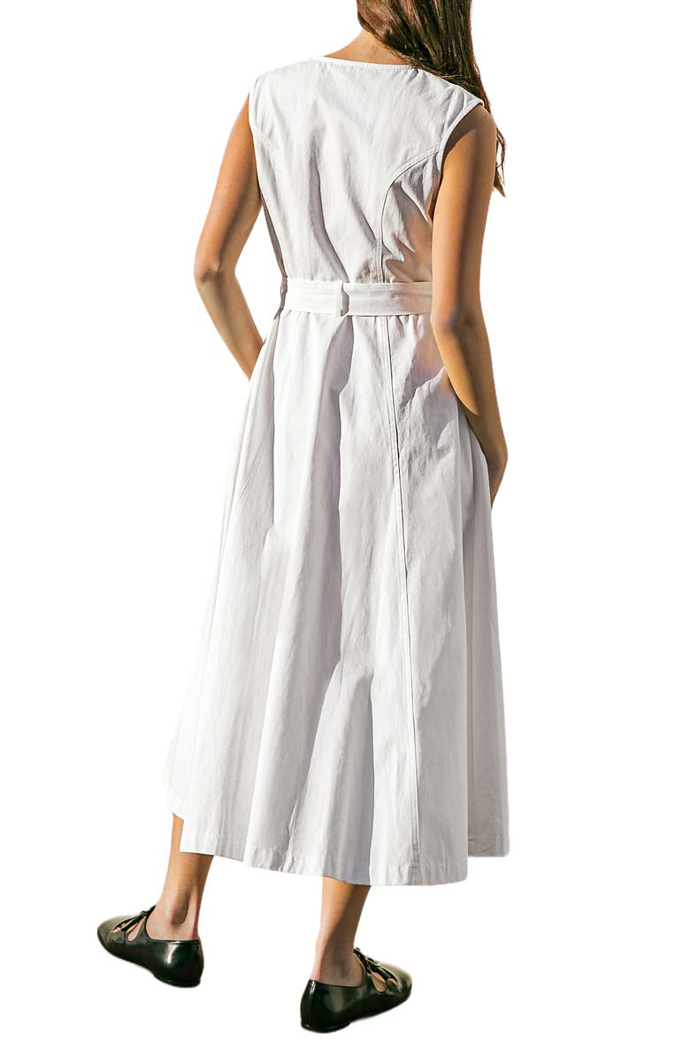 FREEMARKET Sleeveless Tie Waist Maxi Dress, Alternate, color, White