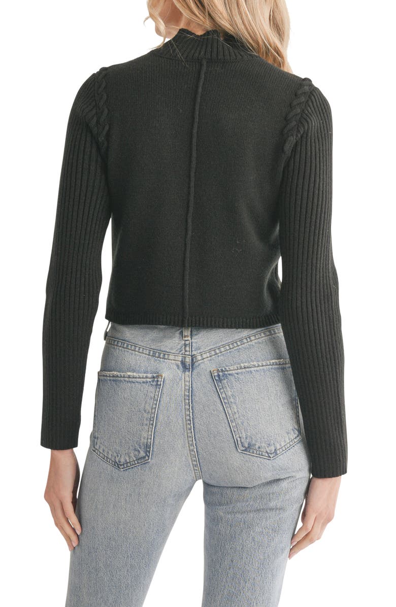 All in Favor Mock Neck Crop Sweater, Alternate, color, 