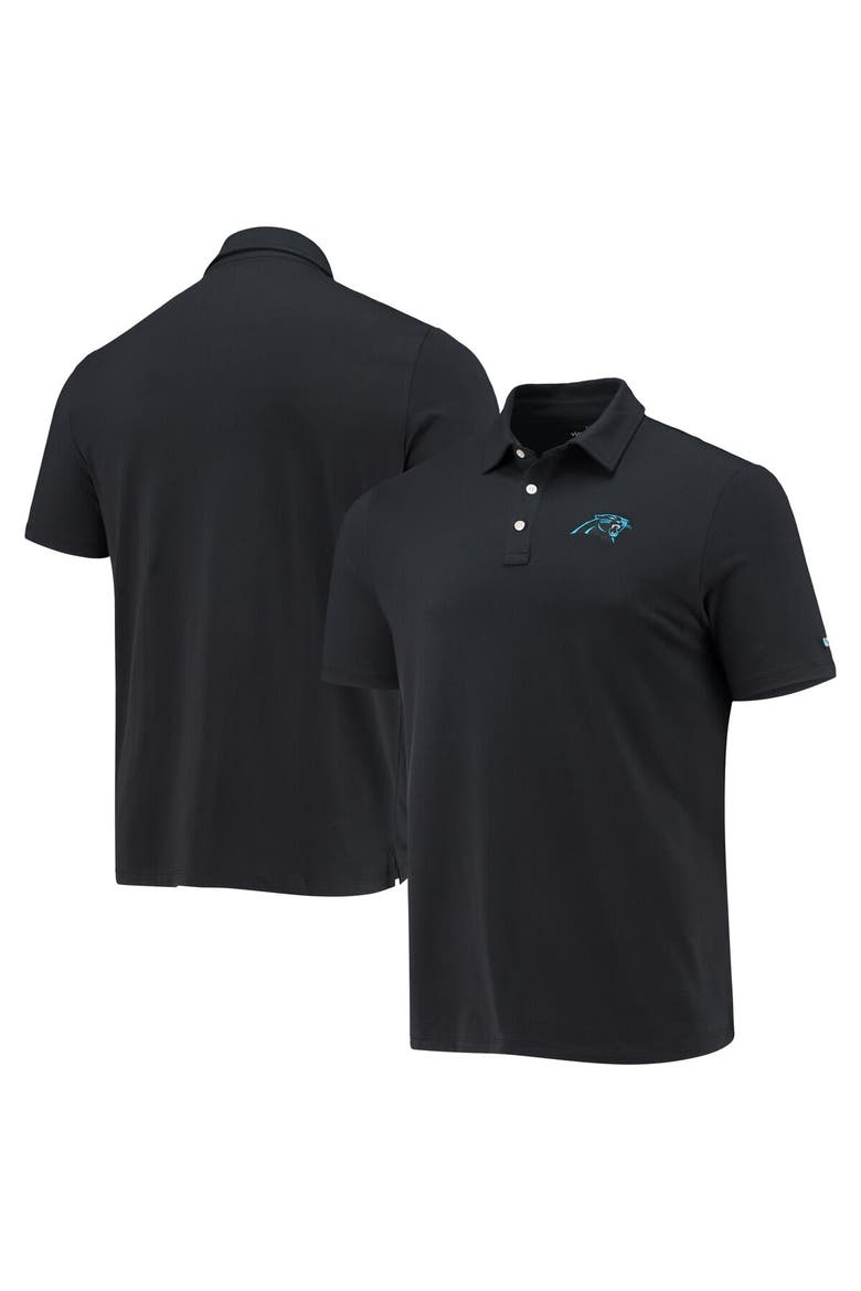 Men's Vineyard Vines Black Carolina Panthers Edgartown Polo, Alternate, color, Black