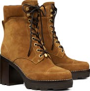 Tory Burch Romy Lug Heel Leather Bootie