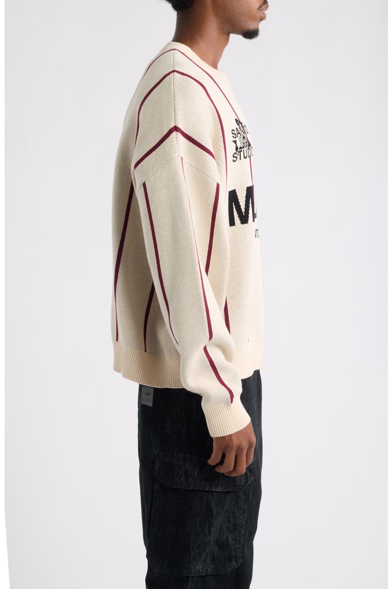 Milano Jacquard Cotton Sweater, Alternate, color, BROWN