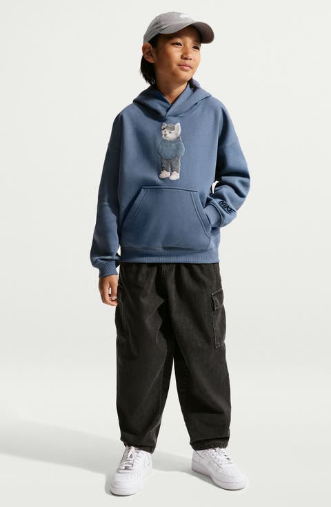 Kids' Sportswear Club Fleece Oversized Graphic Hoodie