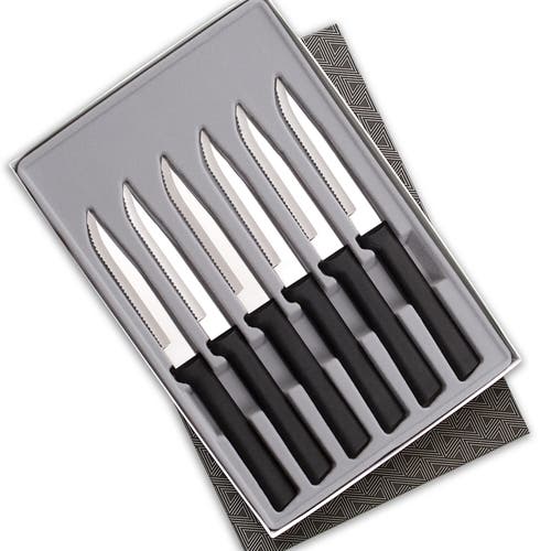 Radà Rada 6 Piece Serrated Steak Knives Set With Gift Box In Black