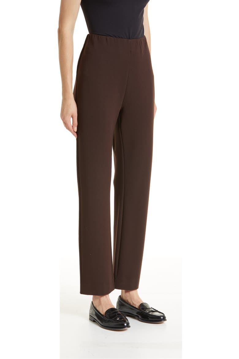 Paige Straight Leg Trousers, Alternate, color, COFFEE BEAN