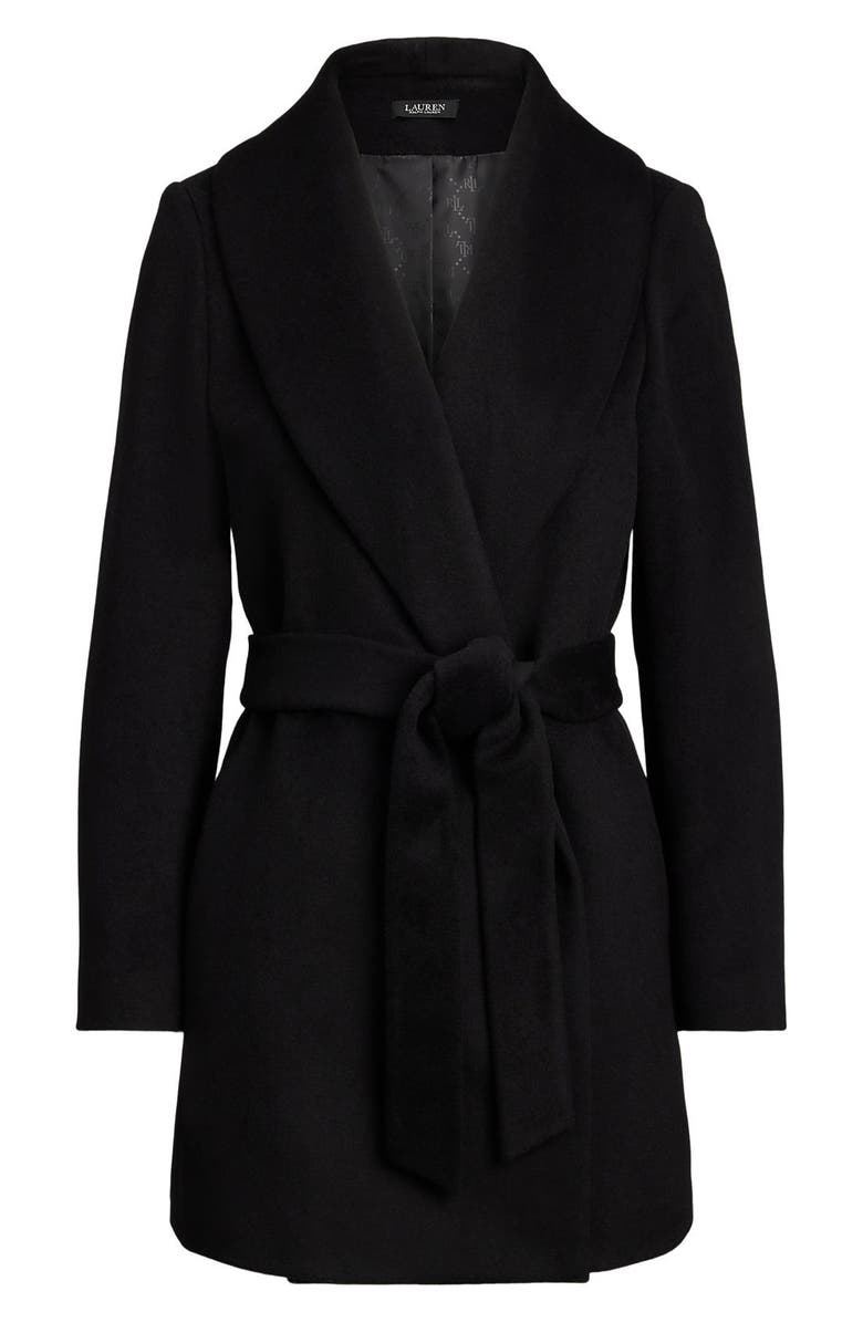 Lauren Ralph Lauren Wool Blend Wrap Coat, Alternate, color,