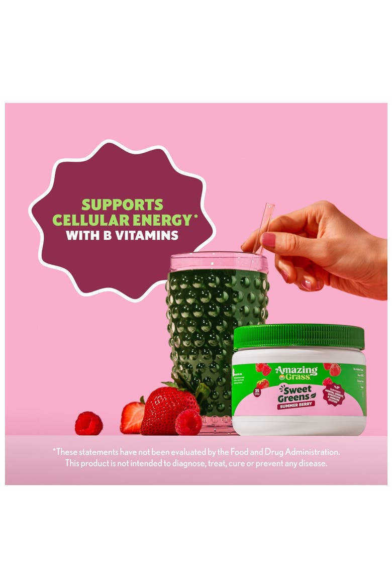 Sweet Greens Superfood Powder Summer Berry 25 Servings, Alternate, color, None