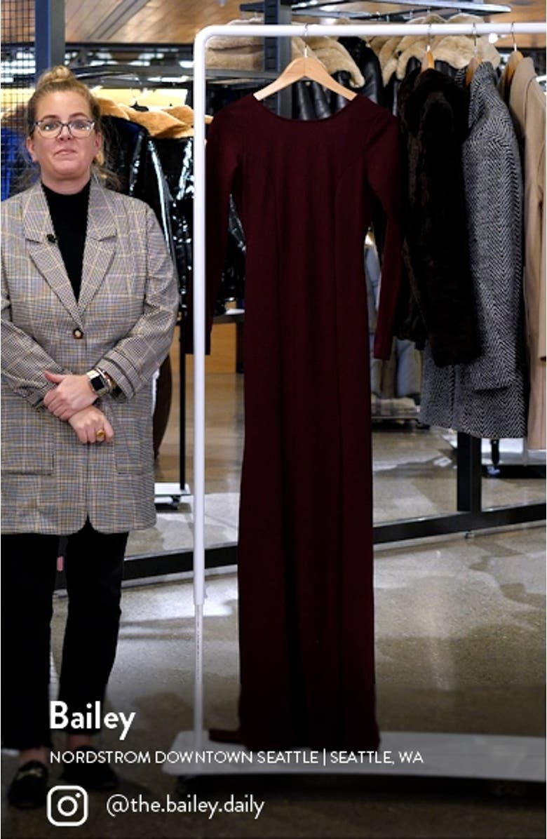 Wait For Me Open Back Long Sleeve Body-Con Gown, sales video thumbnail