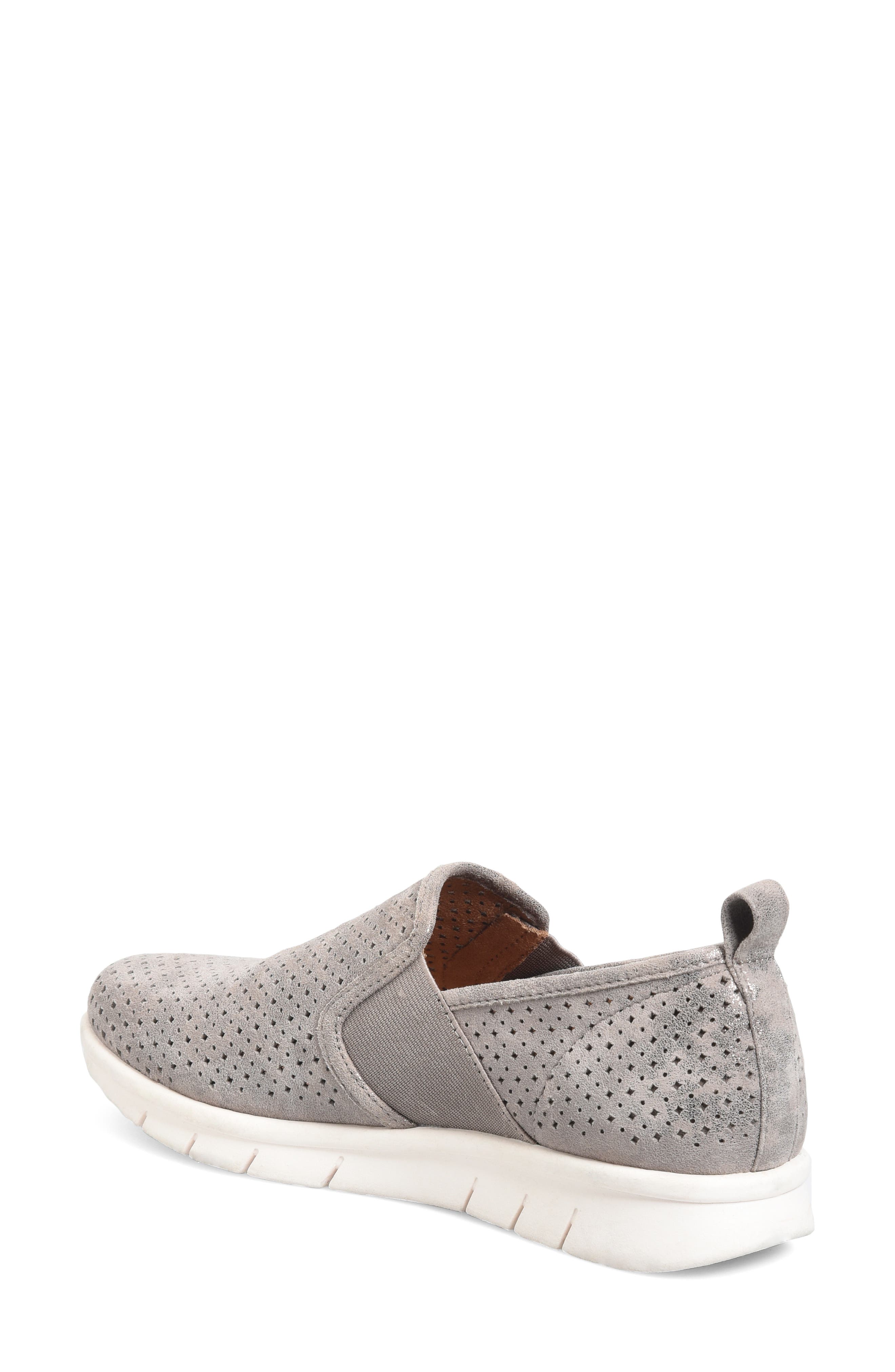Casey Perforated Slip-On Sneaker, Alternate, color, SMOKE