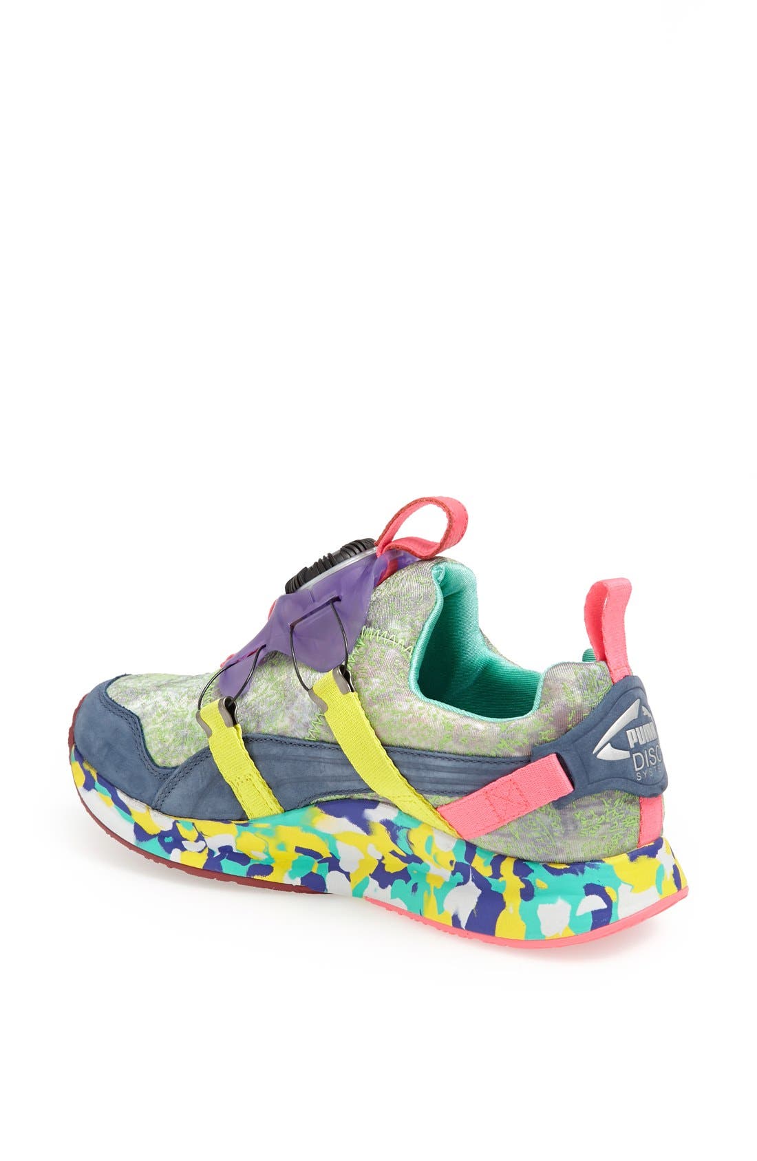 'Disc - Solange' Sneaker, Main, color, RAINFOREST GREEN/ DENIM