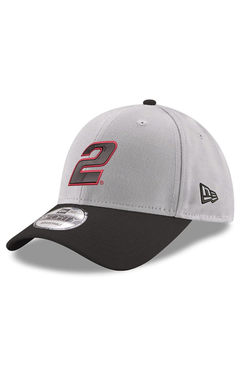 New Era Men's New Era Gray/Black Austin Cindric 9FORTY Snapback Adjustable Hat, Main, color, Gray