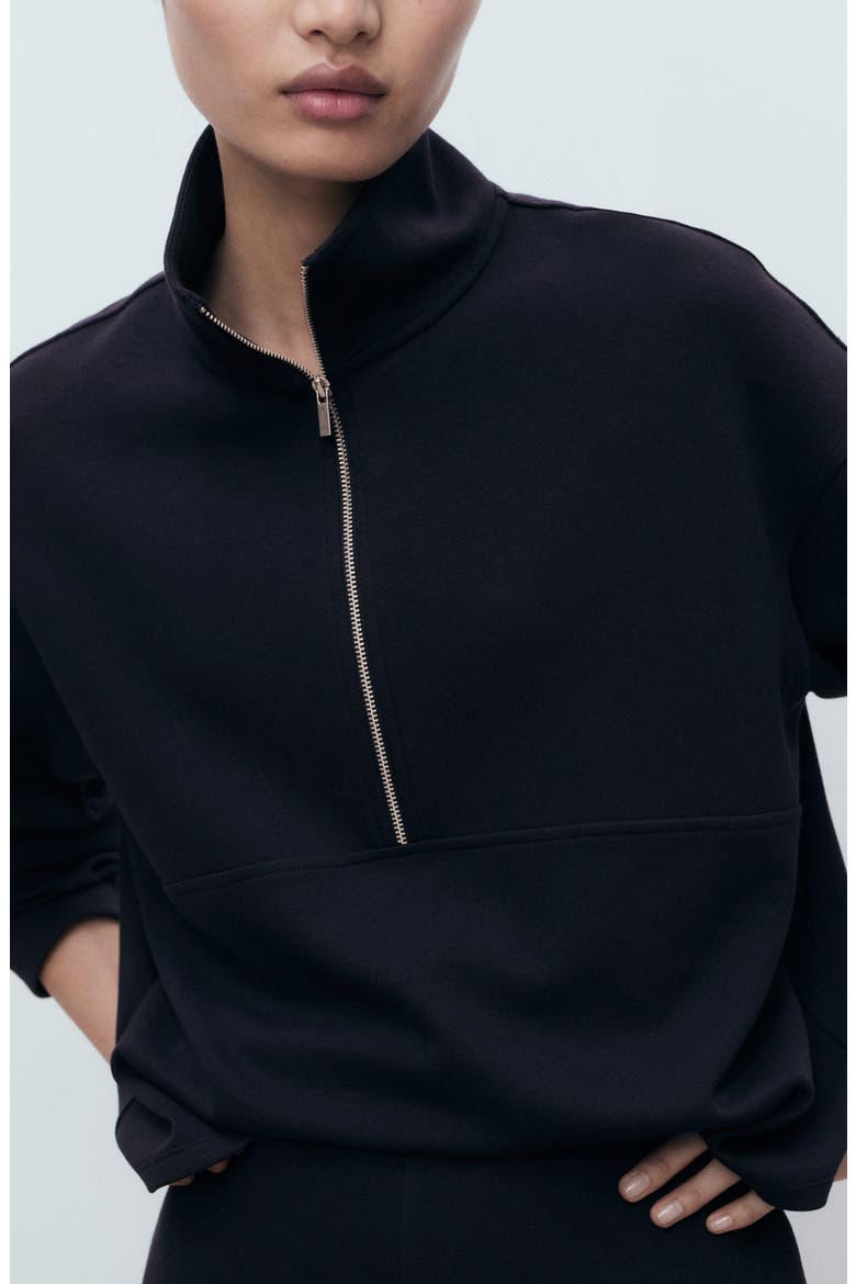 Half Zip Sweatshirt, Alternate, color, NAVY
