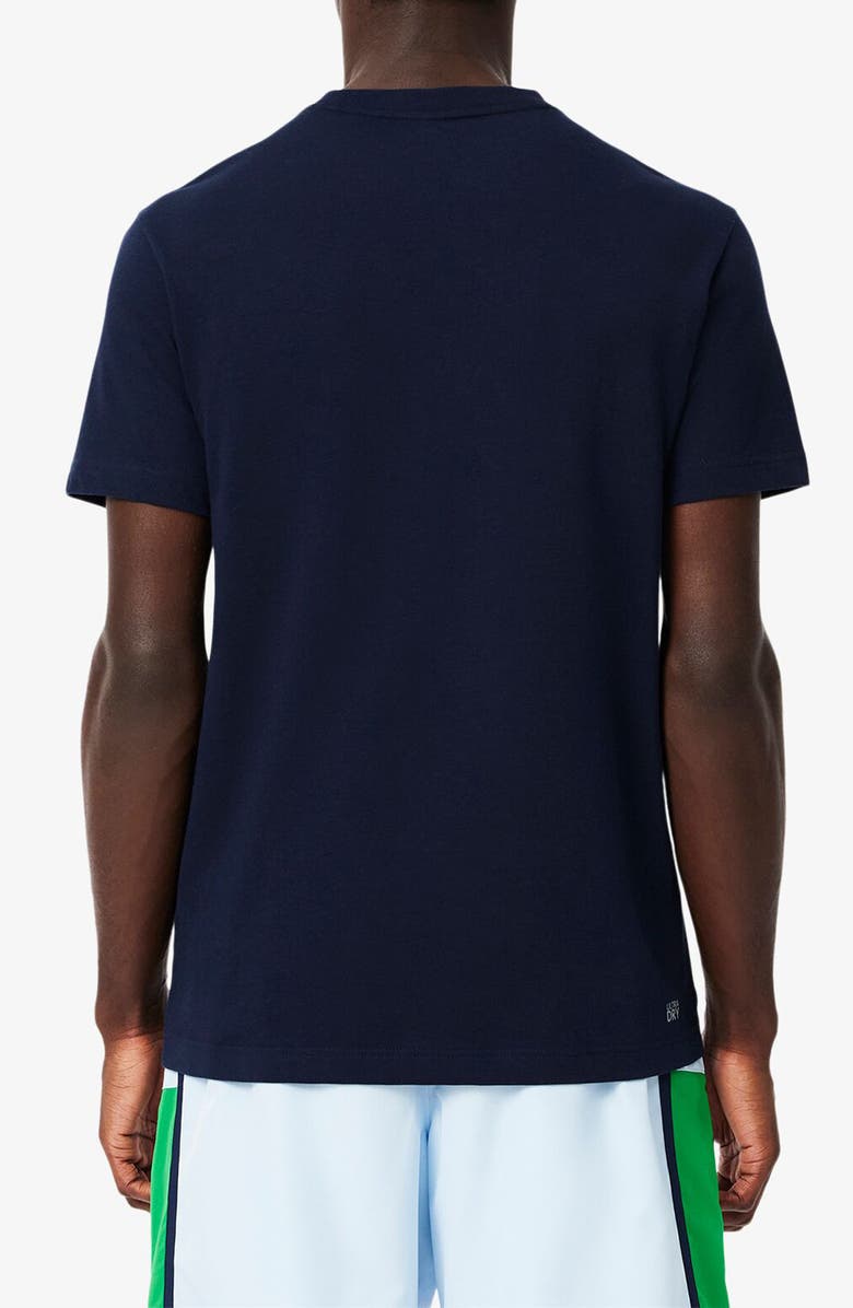 Lacoste Logo Regular Fit Performance Graphic T-Shirt, Alternate, color, Navy Blue