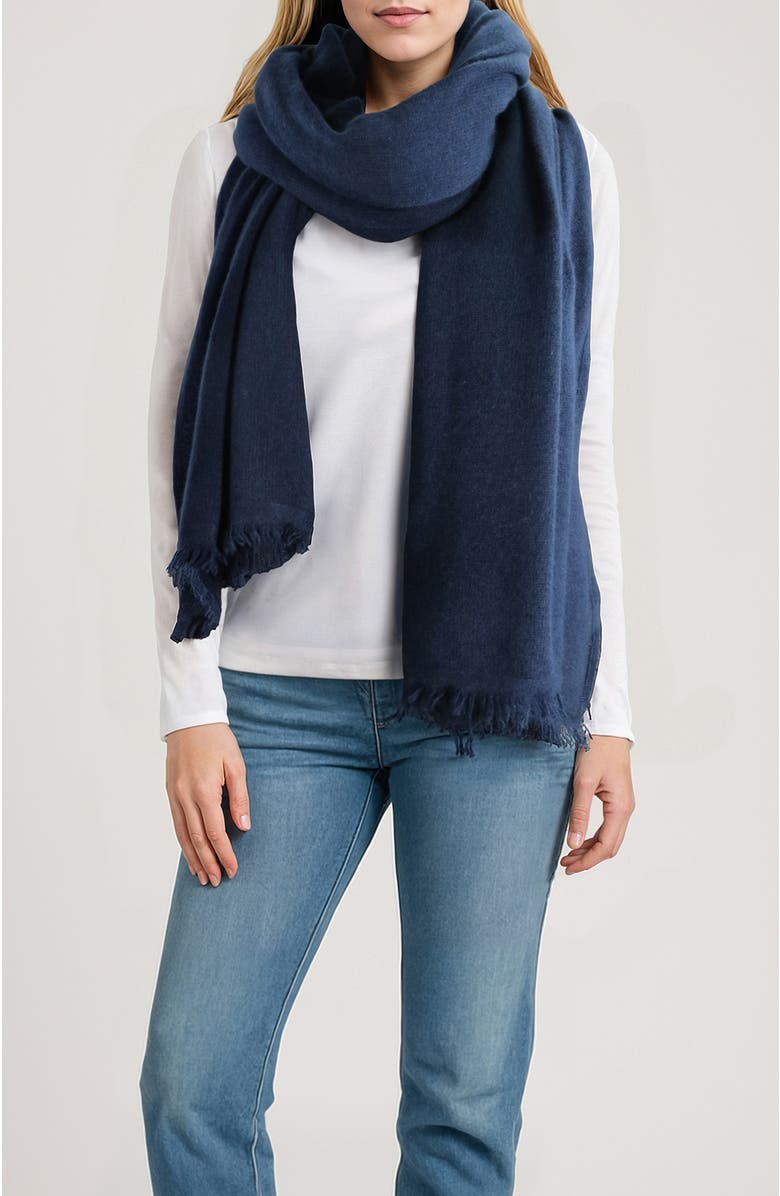 Portolano Cashmere wrap with eyelash fringes, Main, color,