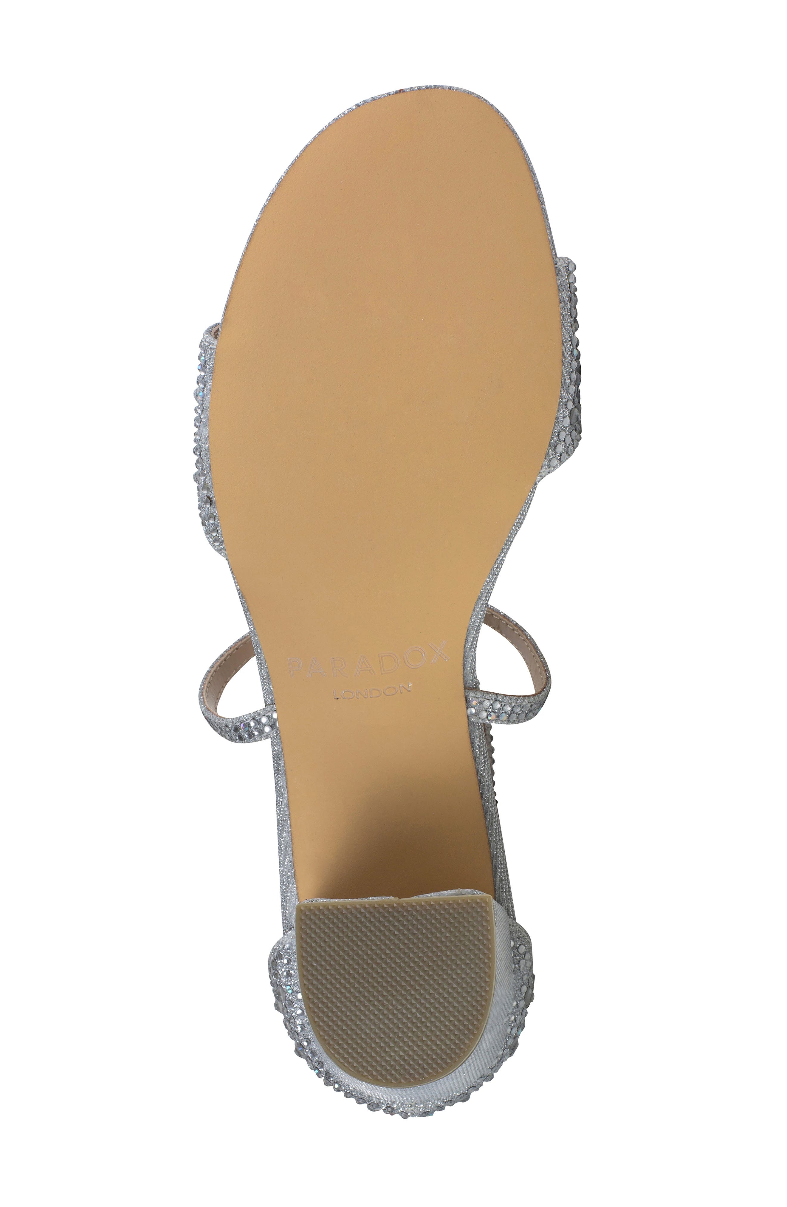 Ines Block Heel Sandal, Alternate, color, SILVER