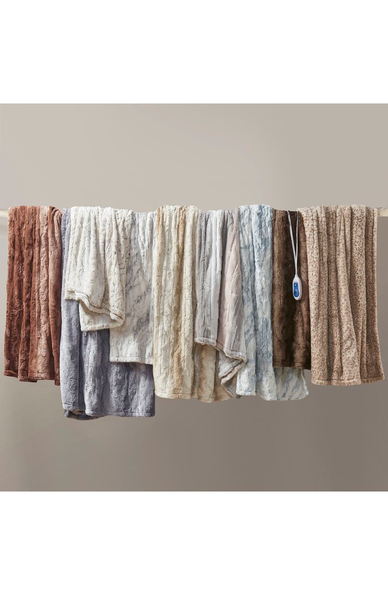 BEAUTYREST Zuri Heated Faux Fur Wrap, Alternate, color, 