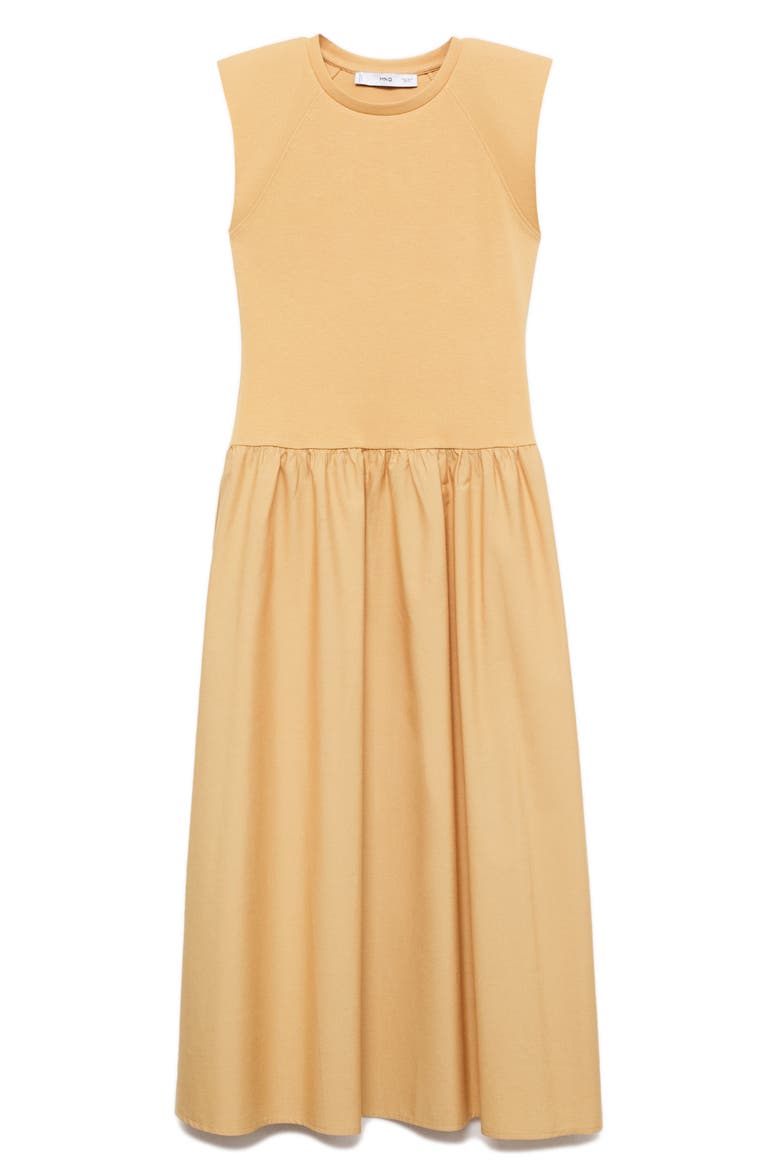 Shoulder Pad Maxi Dress, Alternate, color, MEDIUM BROWN