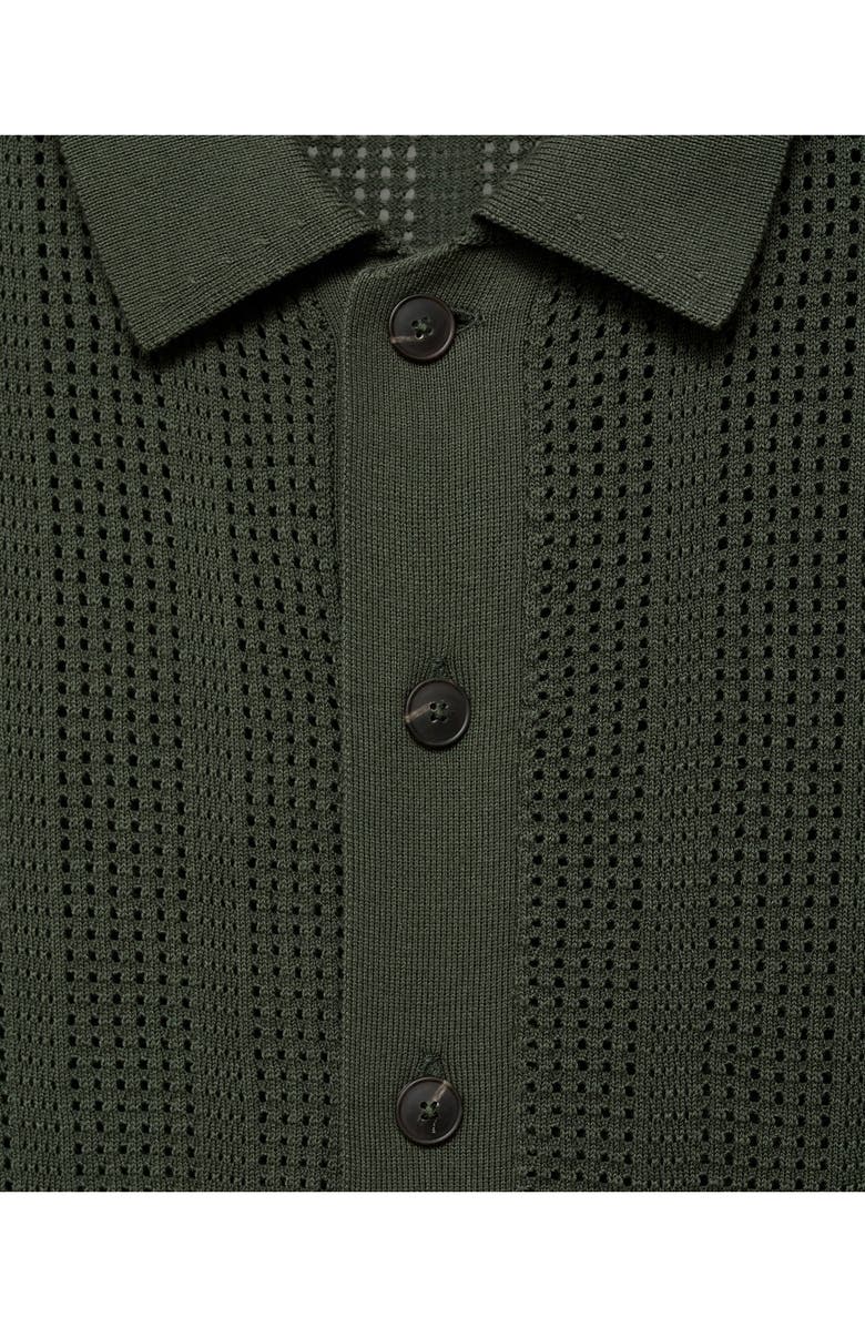 MANGO Stripe Open Stitch Button-Up Shirt, Alternate, color, 