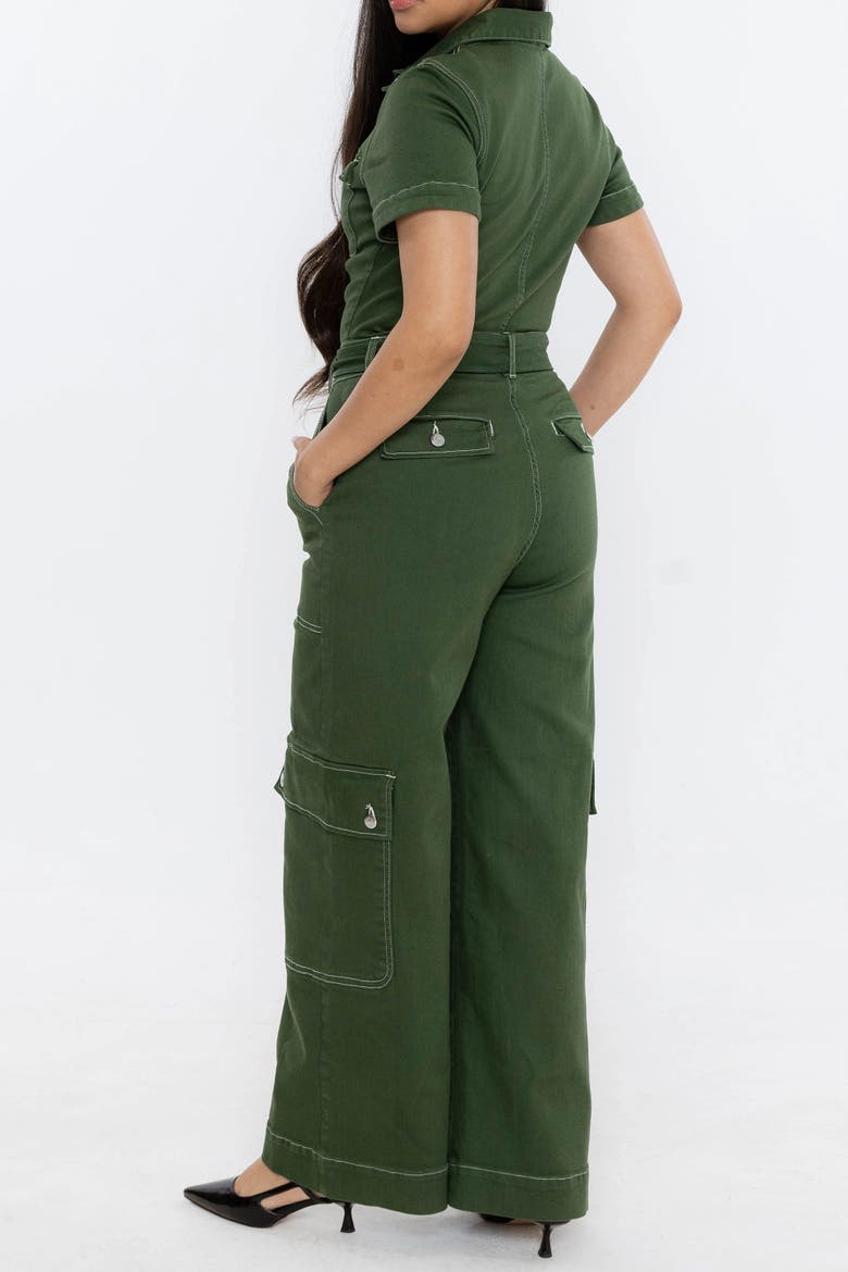 The Saint Germain Jumpsuit, Alternate, color, Emerald